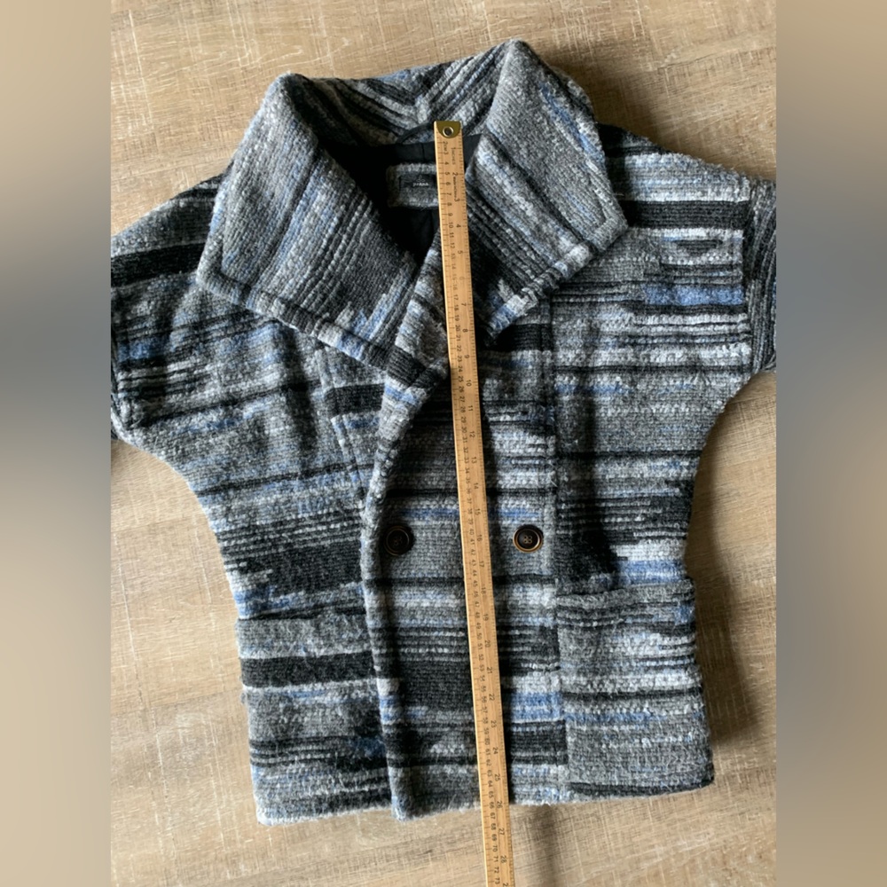 ▶️ PrAna Arria Wool Sweater Jacket Womens XS Gray Blue Button Coat Gorpcore - Picture 8 of 15